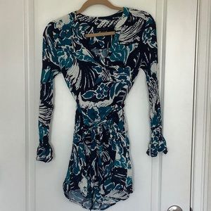 Sanctuary long-sleeve patterned dress